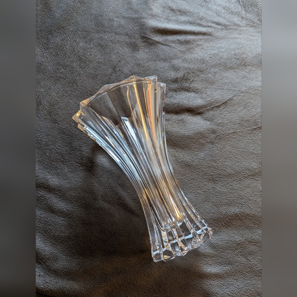 Vintage Crystal Glass Vase, Cut Glass Vase - Picture 11 of 12